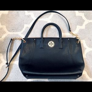 Tory Burch black bag- satchel handle & crossbody